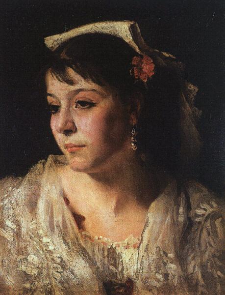 John Singer Sargent Head of an Italian Woman Spain oil painting art